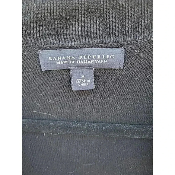 Banana Republic Black Open Front Cardigan Women's Size Small Wool Cashmere Blend - Picture 2 of 7